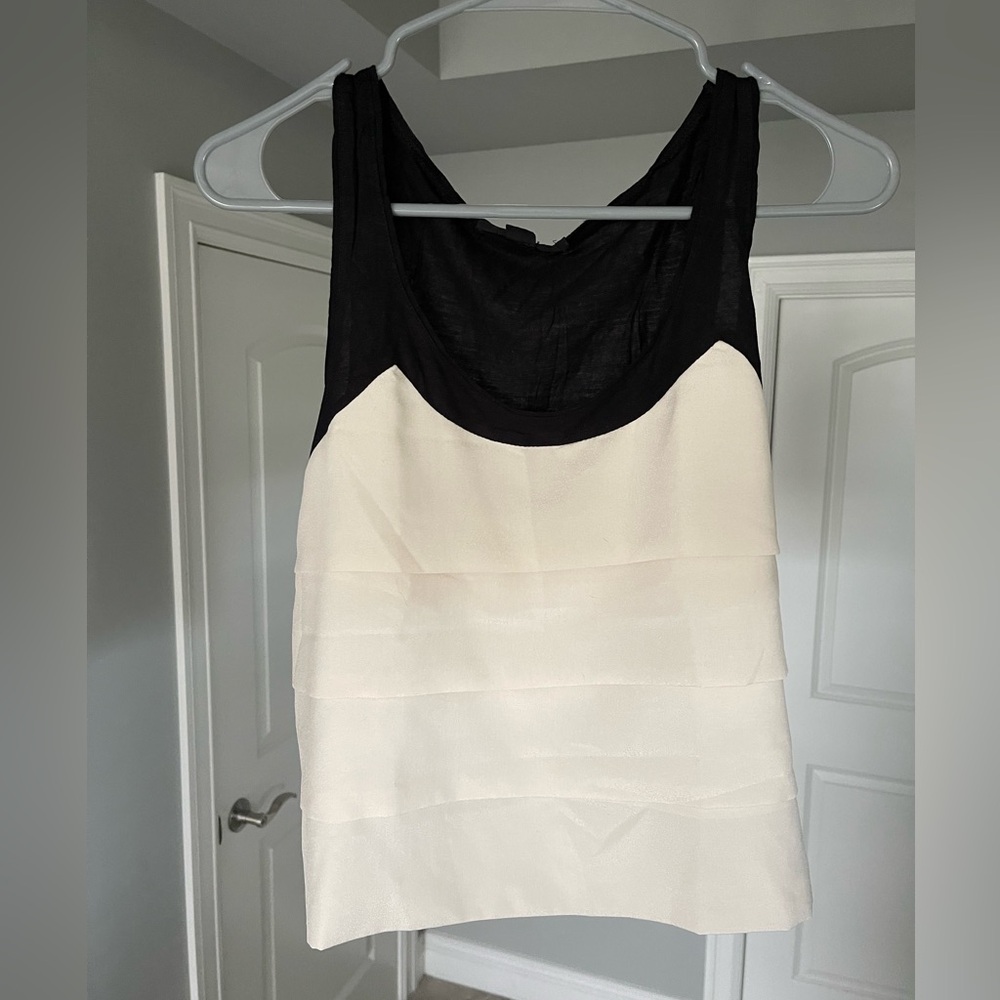 Black and Cream Sleeveless Slightly Cropped Tank Top - Buy 2, Get 1 Free